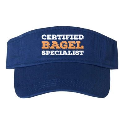 Certified Bagel Specialist Funny Bagel Lover Funny Gift Valucap Bio-Washed Visor