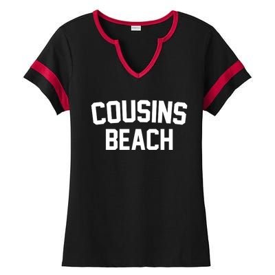 Cousins Beach Summer Ladies Halftime Notch Neck Tee