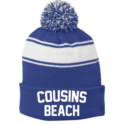 Cousins Beach Summer Stripe Pom Pom Beanie
