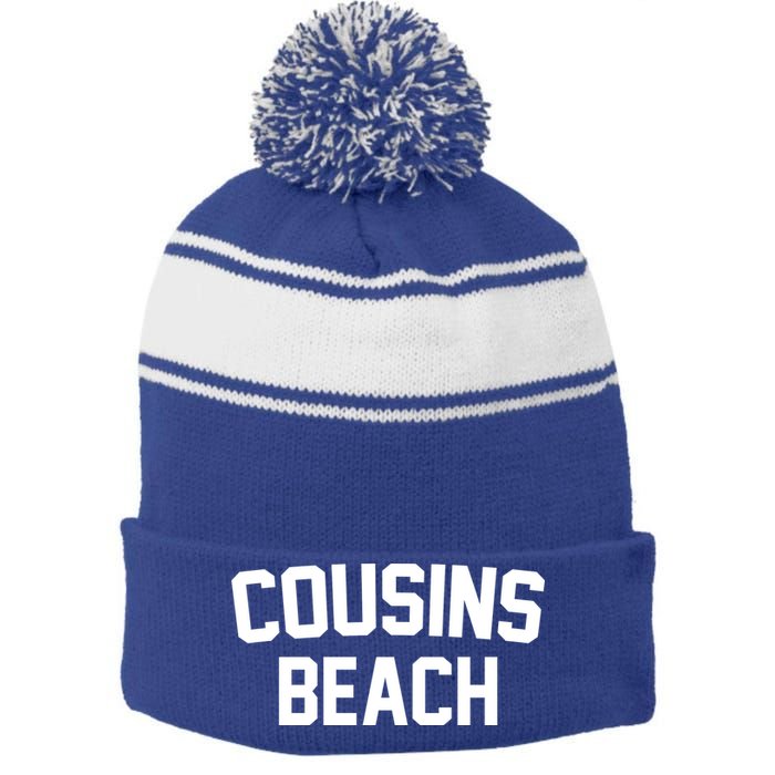 Cousins Beach Summer Stripe Pom Pom Beanie