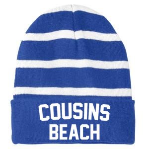 Cousins Beach Summer Striped Beanie with Solid Band