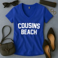 Cousins Beach Summer Women's V-Neck T-Shirt