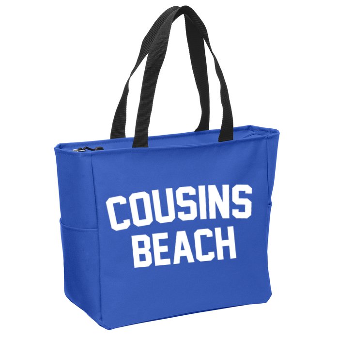 Cousins Beach Summer Zip Tote Bag