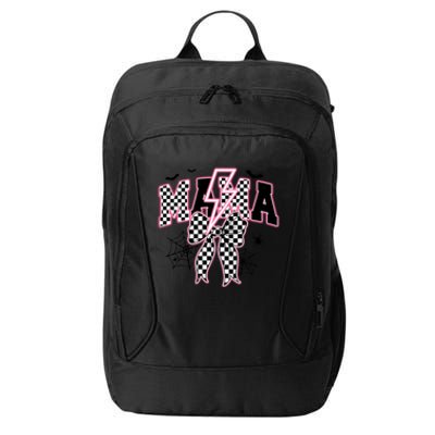 Coquette Bow Spooky Mama Halloween Gift City Backpack