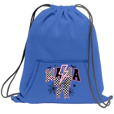 Coquette Bow Spooky Mama Halloween Gift Sweatshirt Cinch Pack Bag