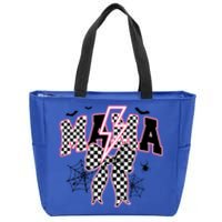 Coquette Bow Spooky Mama Halloween Gift Zip Tote Bag