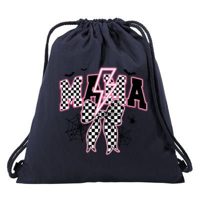 Coquette Bow Spooky Mama Halloween Gift Drawstring Bag