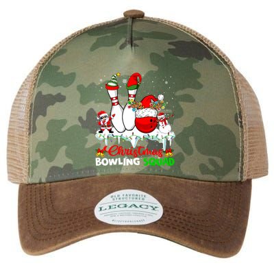 Christmas Bowling Squad Dabbing Santa Elf Bowling Tools Legacy Tie Dye Trucker Hat