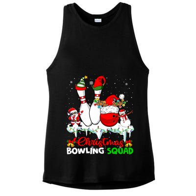Christmas Bowling Squad Dabbing Santa Elf Bowling Tools Ladies PosiCharge Tri-Blend Wicking Tank