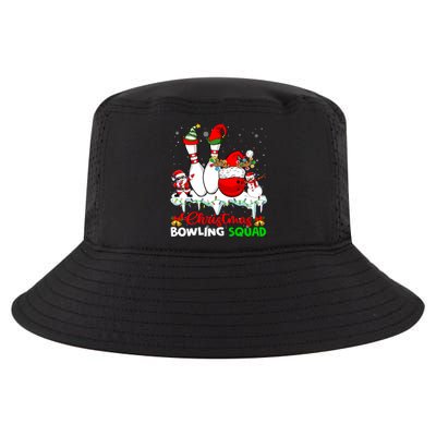 Christmas Bowling Squad Dabbing Santa Elf Bowling Tools Cool Comfort Performance Bucket Hat