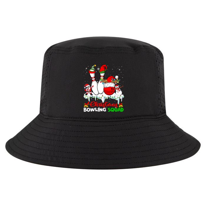Christmas Bowling Squad Dabbing Santa Elf Bowling Tools Cool Comfort Performance Bucket Hat