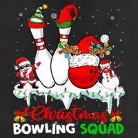 Christmas Bowling Squad Dabbing Santa Elf Bowling Tools Cool Comfort Performance Bucket Hat