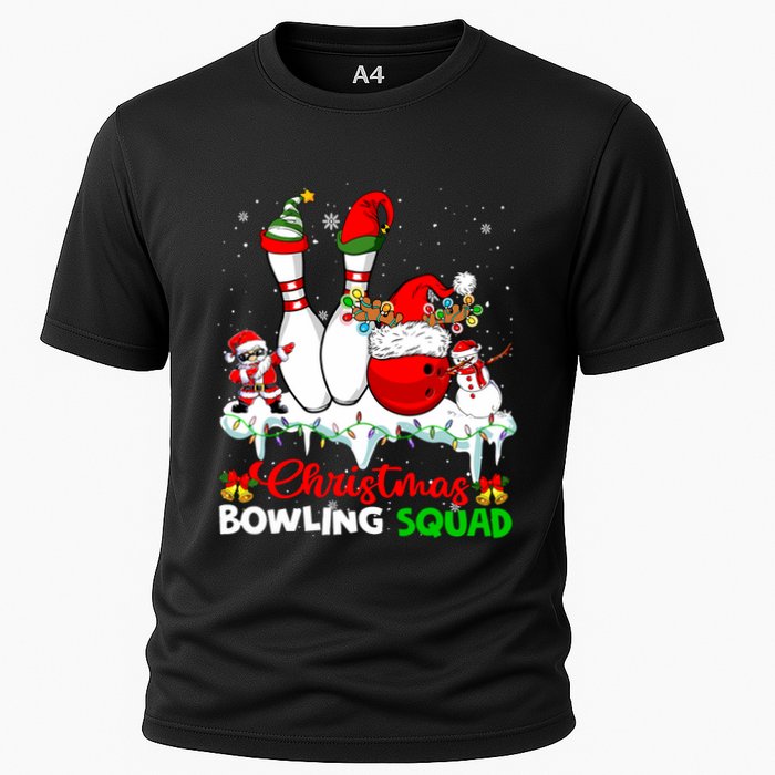 Christmas Bowling Squad Dabbing Santa Elf Bowling Tools Performance Shirt