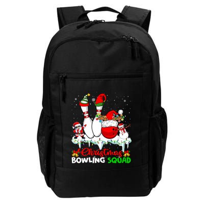 Christmas Bowling Squad Dabbing Santa Elf Bowling Tools Backpack