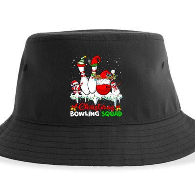 Christmas Bowling Squad Dabbing Santa Elf Bowling Tools Sustainable Bucket Hat