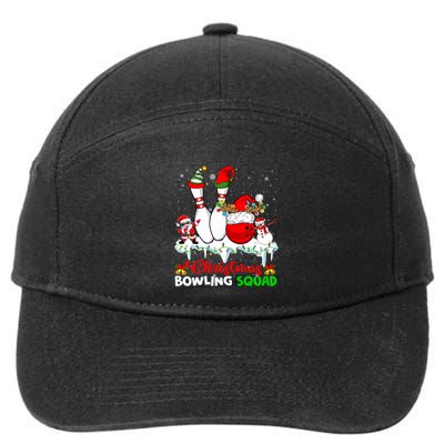 Christmas Bowling Squad Dabbing Santa Elf Bowling Tools 7-Panel Snapback Hat