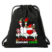 Christmas Bowling Squad Dabbing Santa Elf Bowling Tools Drawstring Bag