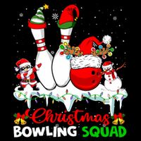 Christmas Bowling Squad Dabbing Santa Elf Bowling Tools Drawstring Bag