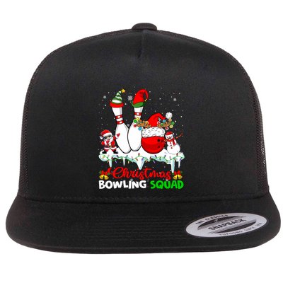 Christmas Bowling Squad Dabbing Santa Elf Bowling Tools Flatbill Hat