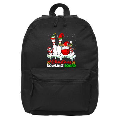 Christmas Bowling Squad Dabbing Santa Elf Bowling Tools 16 in Basic Backpack