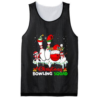 Christmas Bowling Squad Dabbing Santa Elf Bowling Tools Mesh Reversible Basketball Jersey Tank