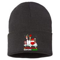 Christmas Bowling Squad Dabbing Santa Elf Bowling Tools Sustainable Knit Beanie