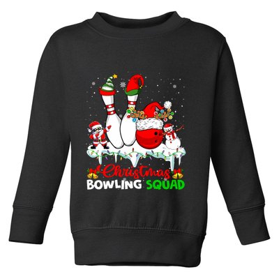 Christmas Bowling Squad Dabbing Santa Elf Bowling Tools Toddler Sweatshirt