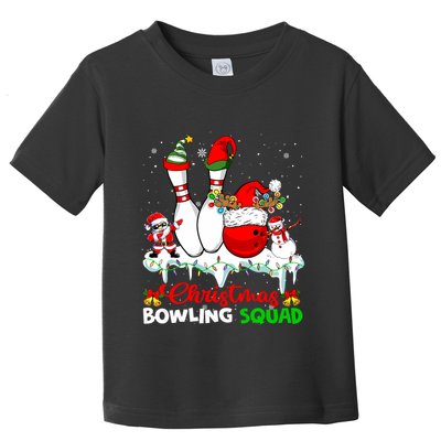 Christmas Bowling Squad Dabbing Santa Elf Bowling Tools Toddler T-Shirt
