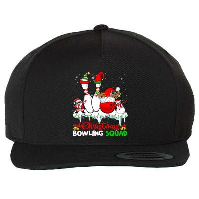 Christmas Bowling Squad Dabbing Santa Elf Bowling Tools Wool Snapback Cap
