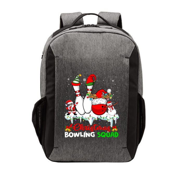 Christmas Bowling Squad Dabbing Santa Elf Bowling Tools Vector Backpack