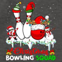 Christmas Bowling Squad Dabbing Santa Elf Bowling Tools Vector Backpack