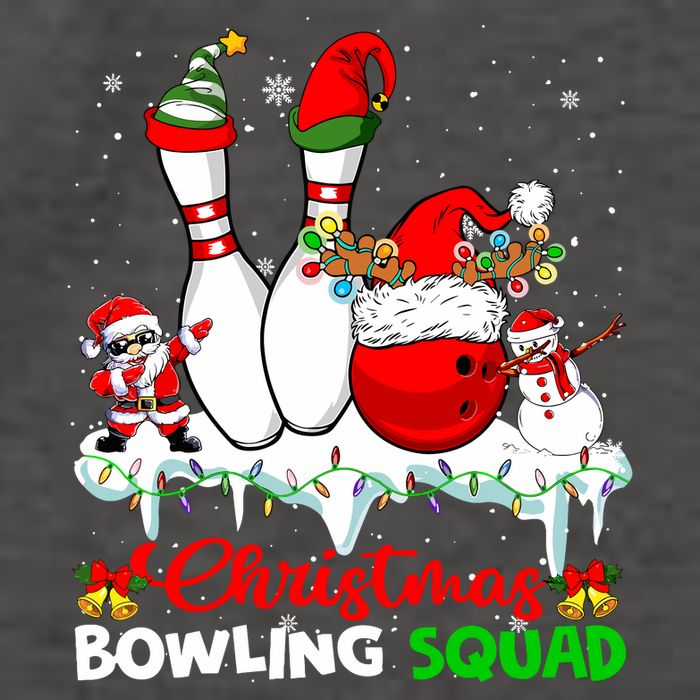 Christmas Bowling Squad Dabbing Santa Elf Bowling Tools Vector Backpack
