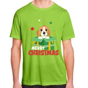 Cute Beagle Santa Dog Lovers Merry Christmas Xmas Design Gift Adult ChromaSoft Performance T-Shirt