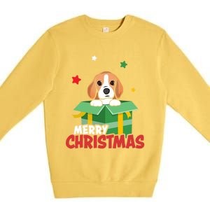 Cute Beagle Santa Dog Lovers Merry Christmas Xmas Design Gift Premium Crewneck Sweatshirt