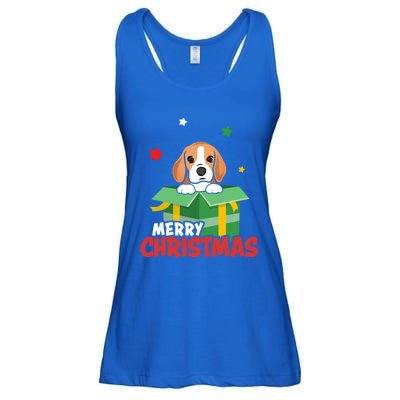 Cute Beagle Santa Dog Lovers Merry Christmas Xmas Design Gift Ladies Essential Flowy Tank