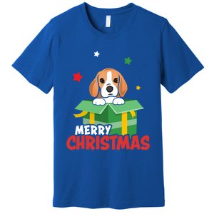 Cute Beagle Santa Dog Lovers Merry Christmas Xmas Design Gift Premium T-Shirt