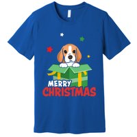 Cute Beagle Santa Dog Lovers Merry Christmas Xmas Design Gift Premium T-Shirt