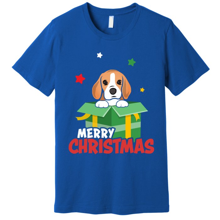 Cute Beagle Santa Dog Lovers Merry Christmas Xmas Design Gift Premium T-Shirt