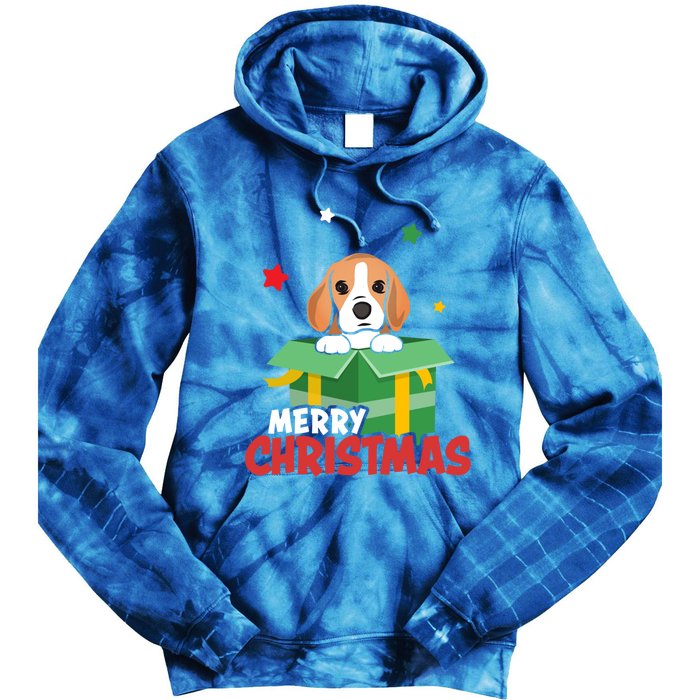 Cute Beagle Santa Dog Lovers Merry Christmas Xmas Design Gift Tie Dye Hoodie