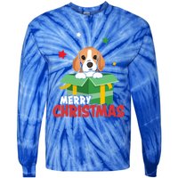 Cute Beagle Santa Dog Lovers Merry Christmas Xmas Design Gift Tie-Dye Long Sleeve Shirt