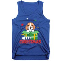 Cute Beagle Santa Dog Lovers Merry Christmas Xmas Design Gift Tank Top