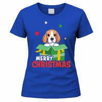 Cute Beagle Santa Dog Lovers Merry Christmas Xmas Design Gift Women's T-Shirt