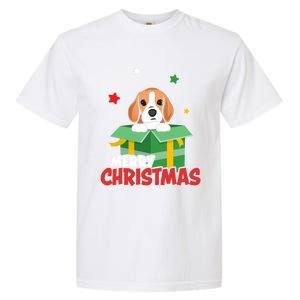 Cute Beagle Santa Dog Lovers Merry Christmas Xmas Design Gift Garment-Dyed Heavyweight T-Shirt