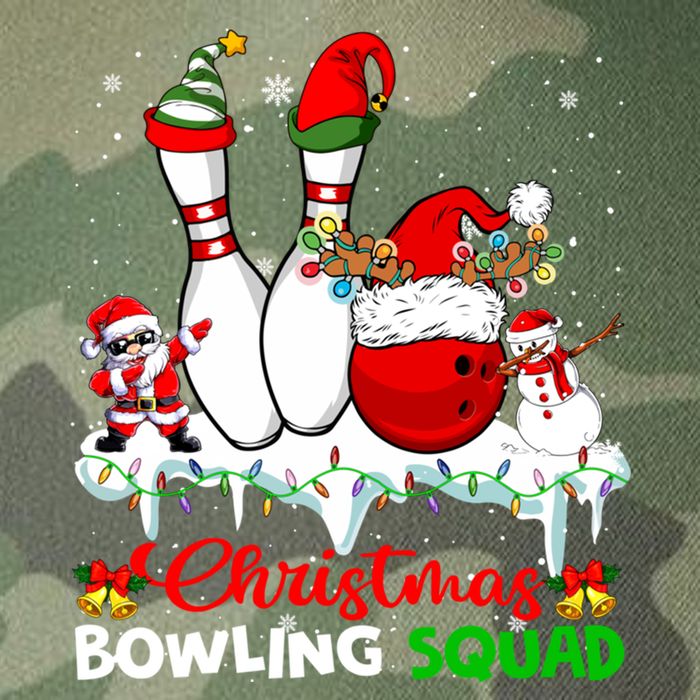Christmas Bowling Squad Dabbing Santa Elf Bowling Tools Gift Legacy Tie Dye Trucker Hat
