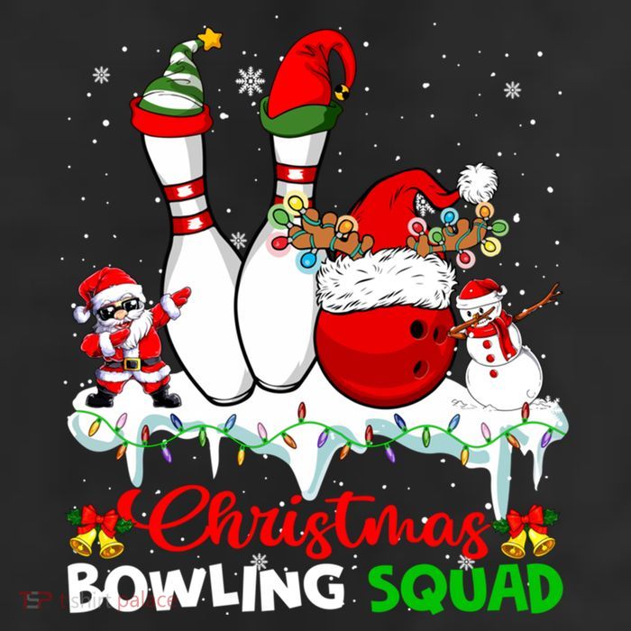 Christmas Bowling Squad Dabbing Santa Elf Bowling Tools Gift 25L Jumbo Tote