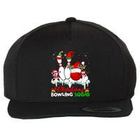 Christmas Bowling Squad Dabbing Santa Elf Bowling Tools Gift Wool Snapback Cap