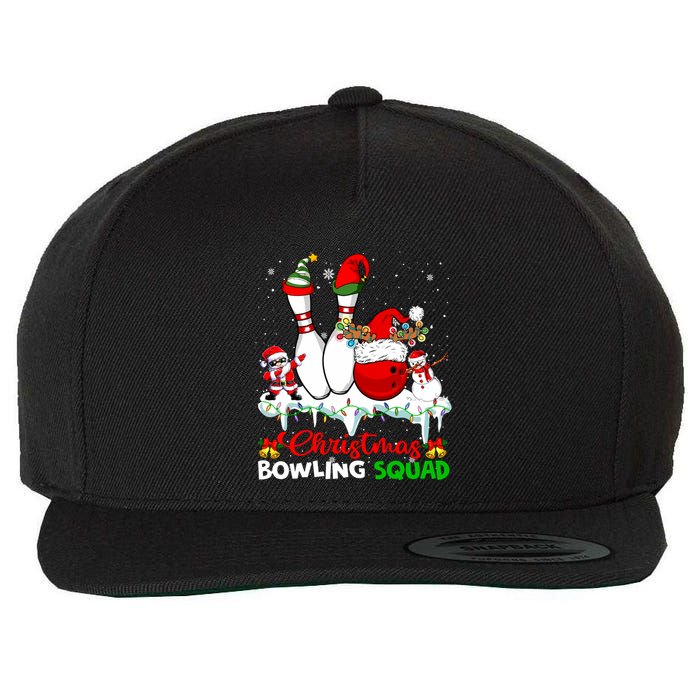 Christmas Bowling Squad Dabbing Santa Elf Bowling Tools Gift Wool Snapback Cap