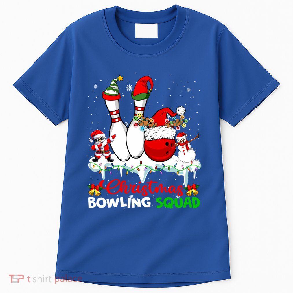 Christmas Bowling Squad Dabbing Santa Elf Bowling Tools Gift Tall T-Shirt