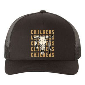 Childers Bull Skull Leopard Cow Skulls Bluegrass Music Yupoong Adult 5-Panel Trucker Hat