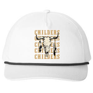 Childers Bull Skull Leopard Cow Skulls Bluegrass Music Snapback Five-Panel Rope Hat